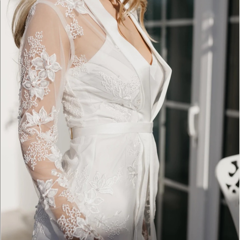 Le rose stories GRACE PEARL BEADED ROBE w/SLIP